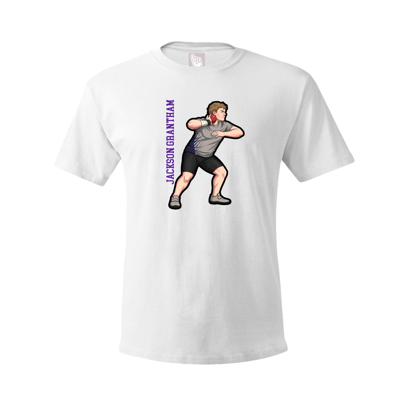 Tee — Name Vertical in White