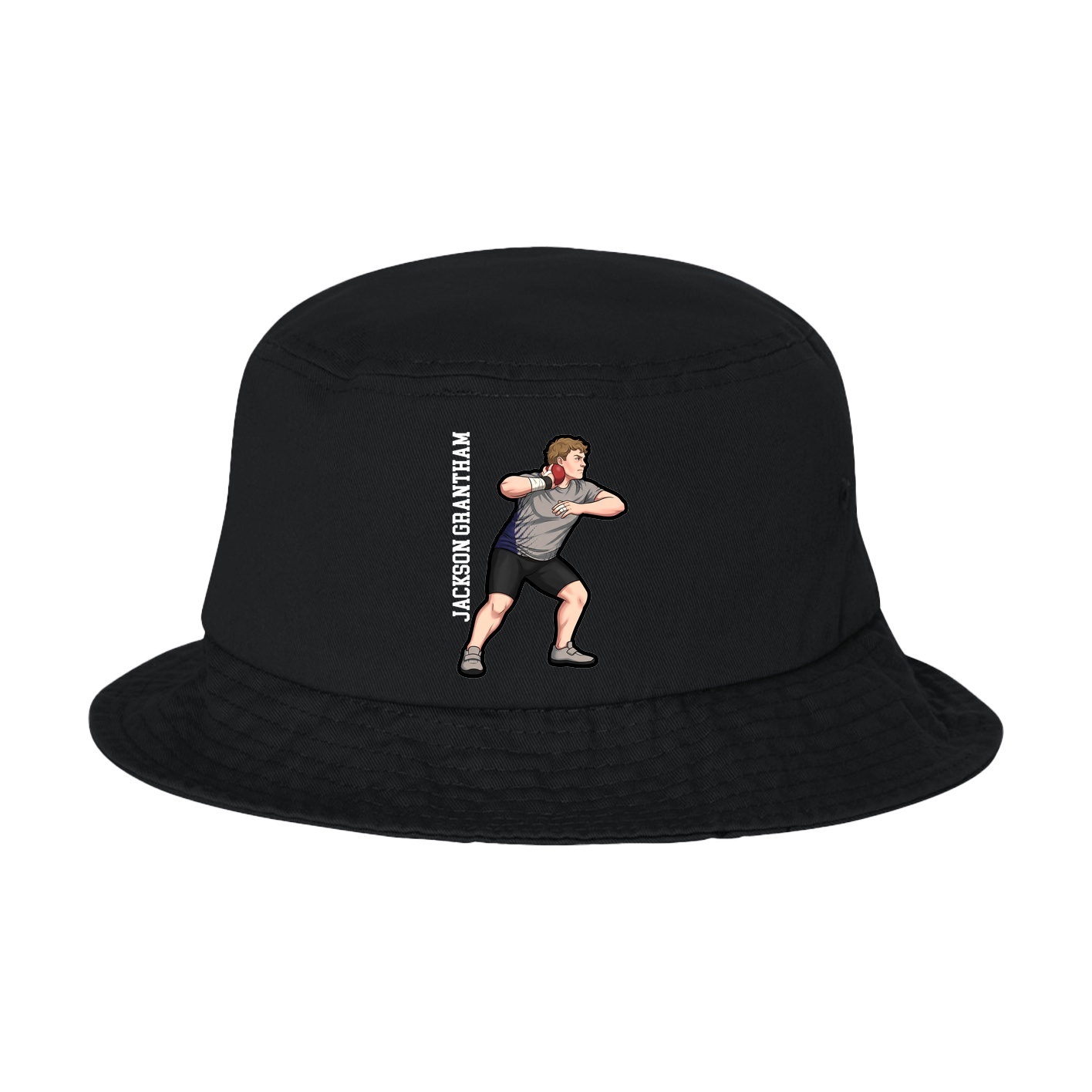 Bucket Cap — Name Vertical in Black