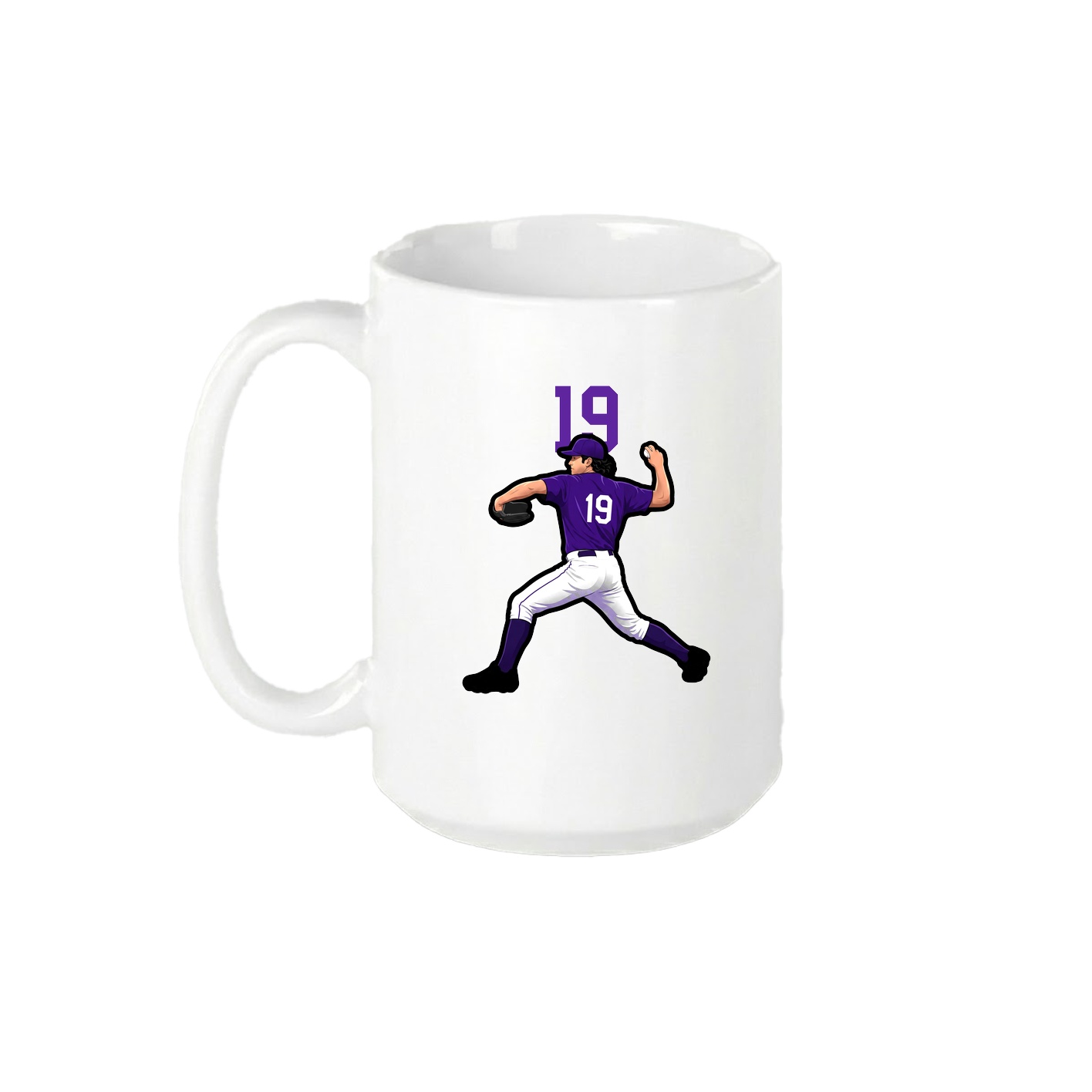 15oz Coffee Mug — Number Top in White