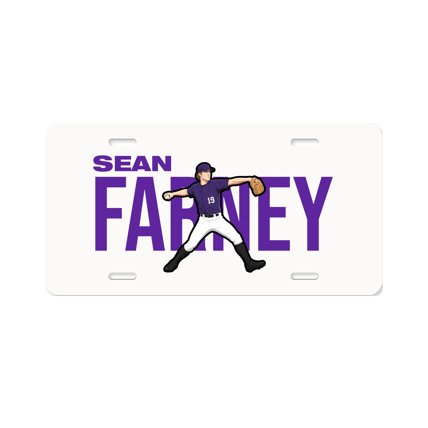 License Plate — Player Name in Classic