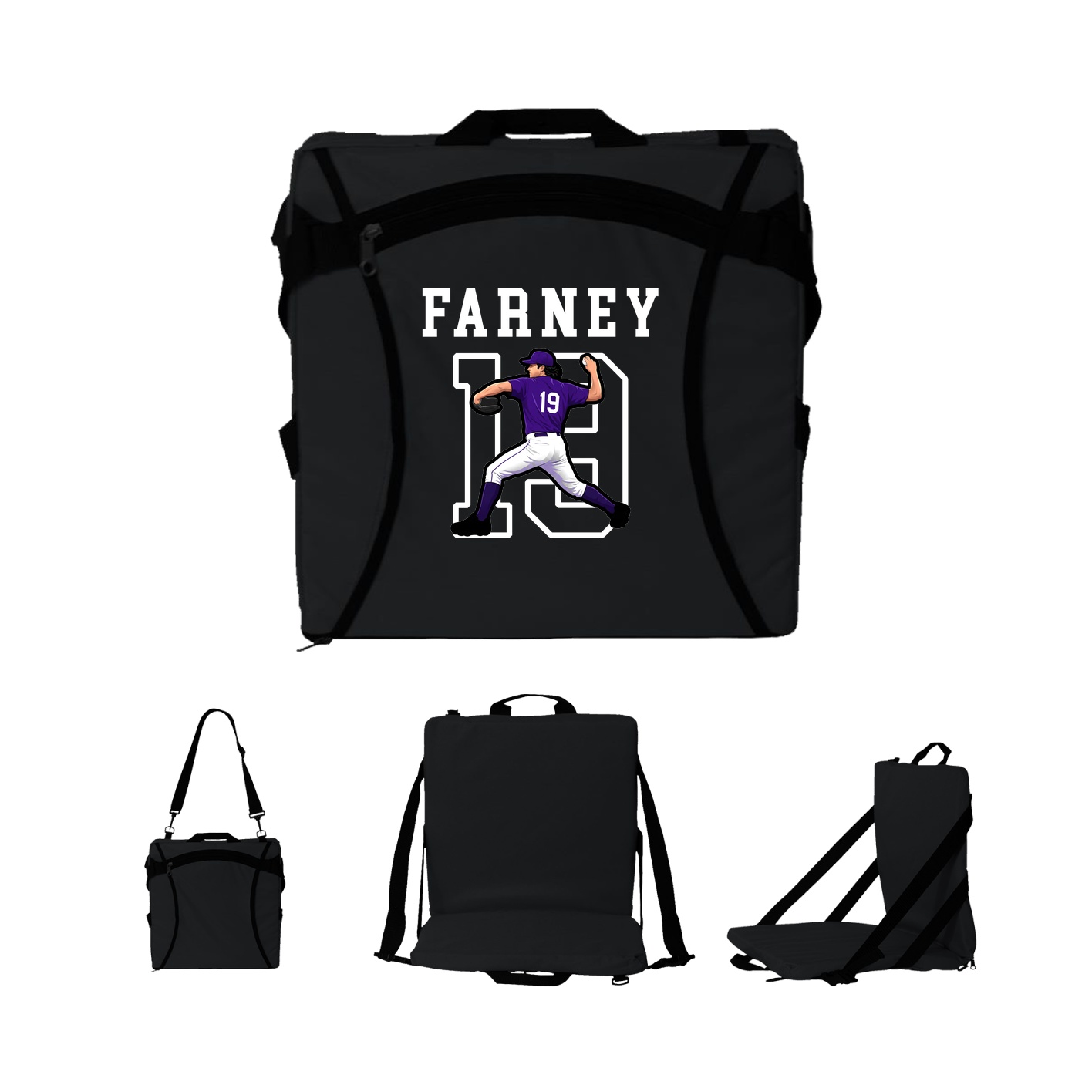 Folding Stadium Seat — Shirsey in Black