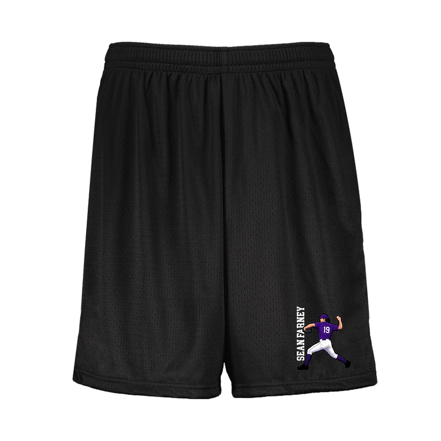 Shorts — Name Vertical in Black