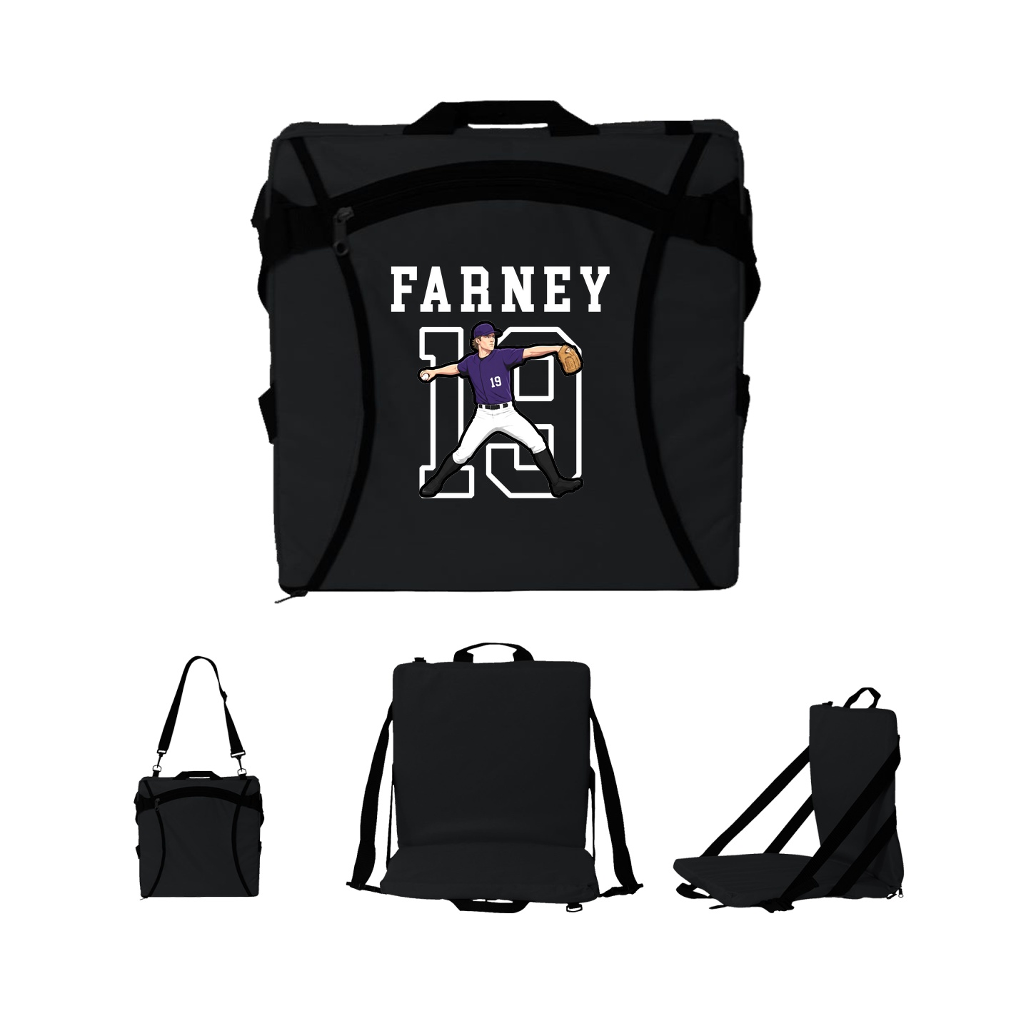 Folding Stadium Seat — Shirsey in Black