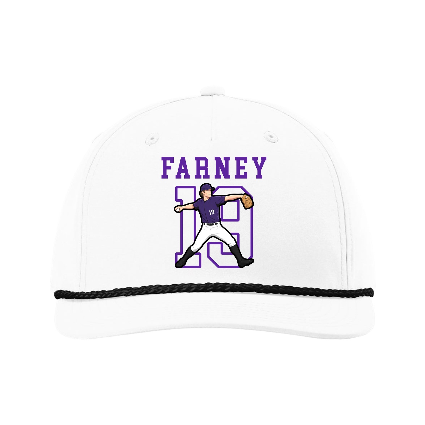 Five-Panel Classic Rope Cap — Shirsey in White