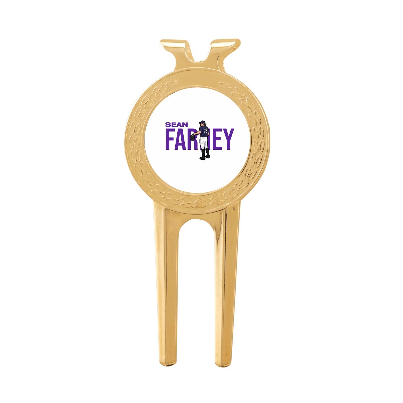 Divot Tool with Ball Marker — Player Name in Classic