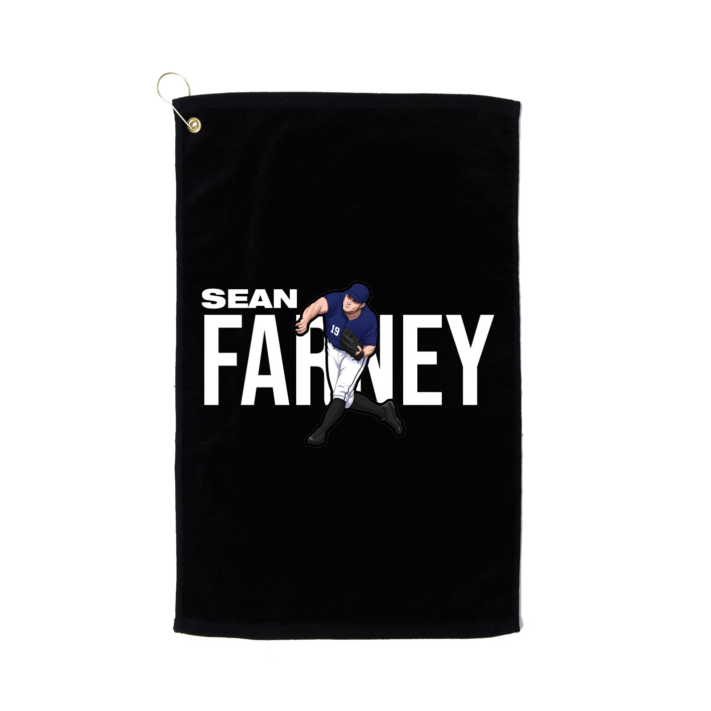 Golf Towel — Player Name in Black