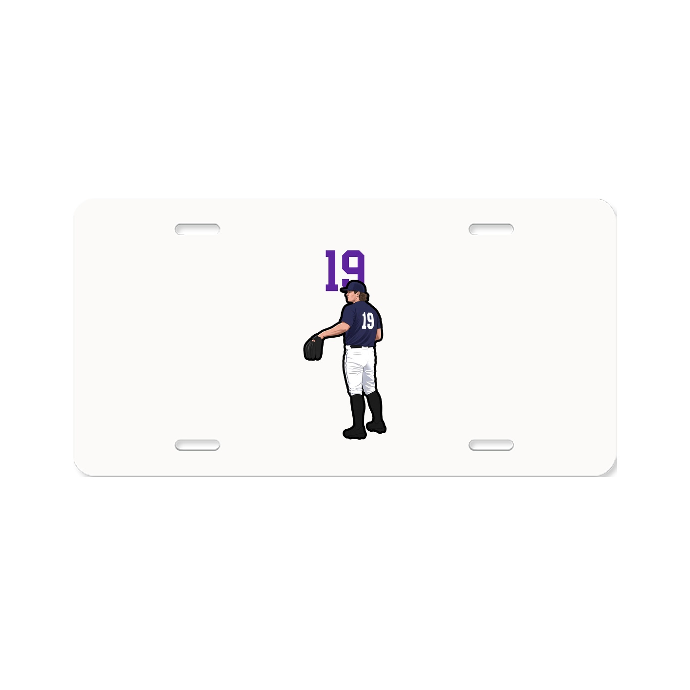 License Plate — Number Top in Classic