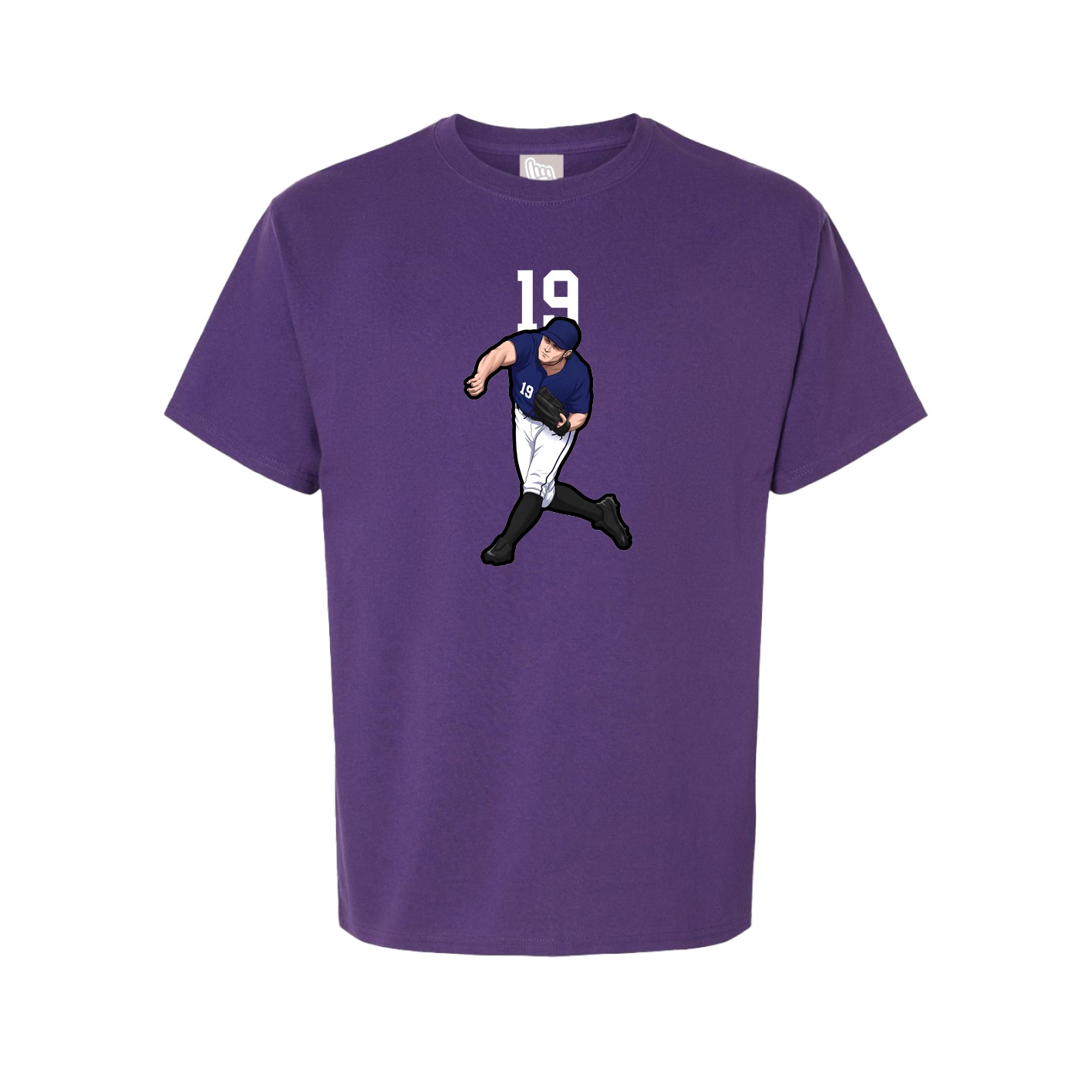 Youth Tee — Number Top in Purple