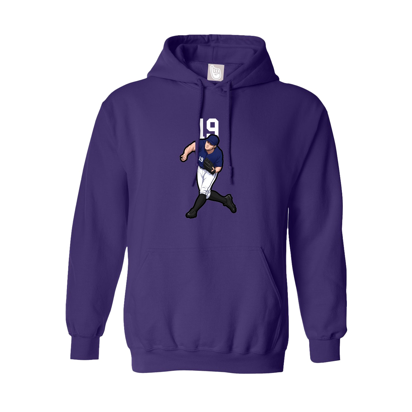 Youth Hoodie — Number Top in Purple