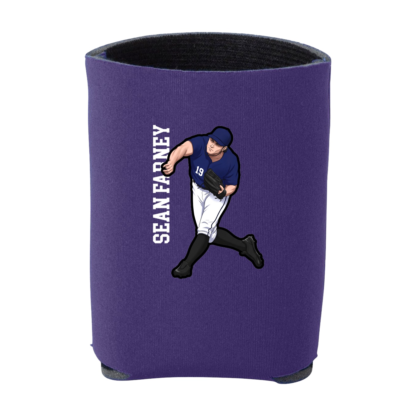 Can Holder — Name Vertical in Purple