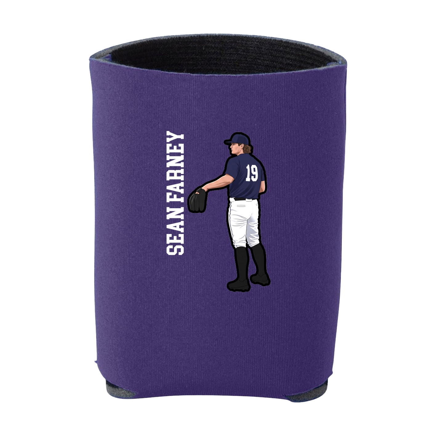 Can Holder — Name Vertical in Purple