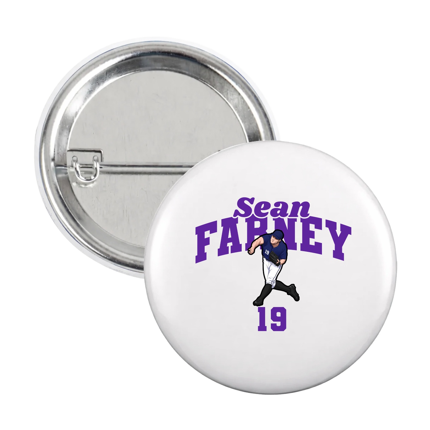Game Day Button — Signature Arch in White