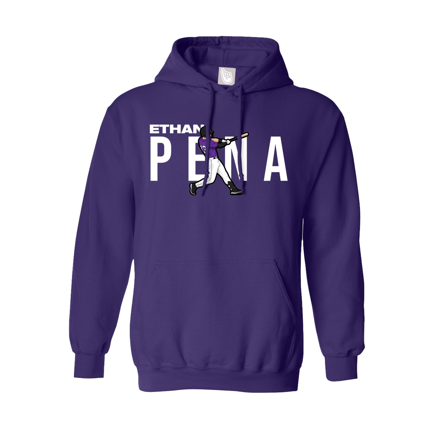 Youth Hoodie — Player Name in Purple
