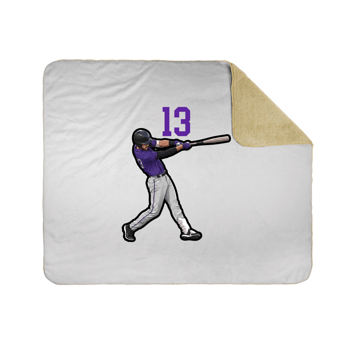 Throw Blanket — Number Top in White