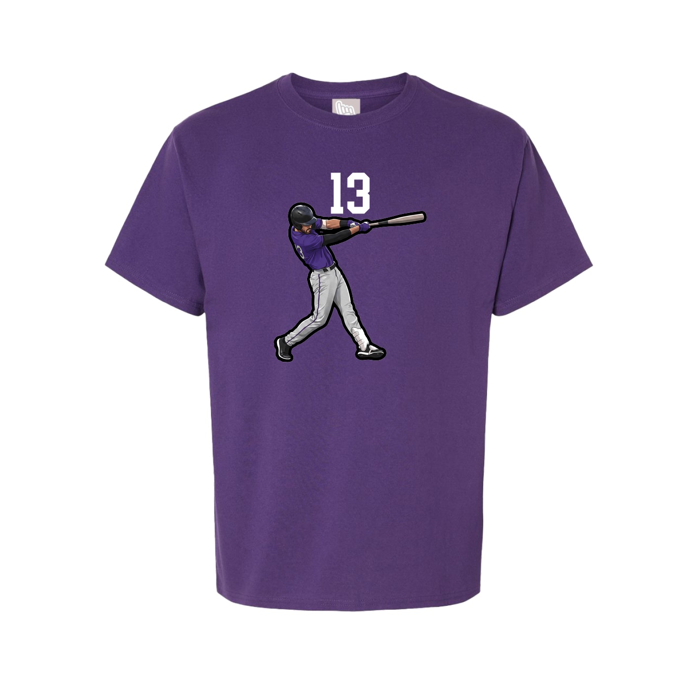 Youth Tee — Number Top in Purple
