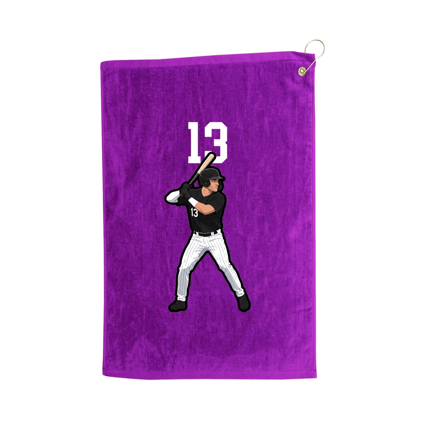 Golf Towel — Number Top in Purple