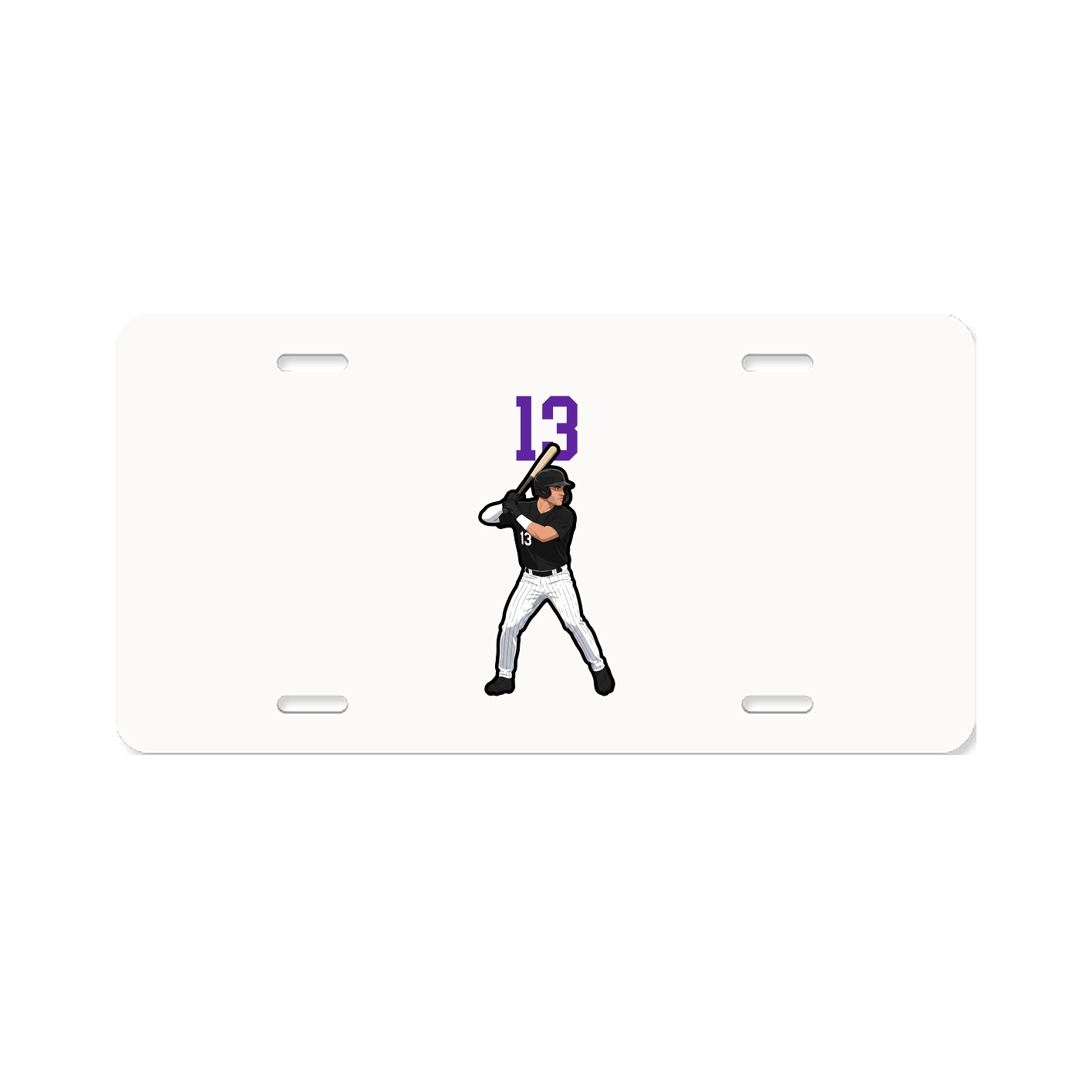 License Plate — Number Top in Classic