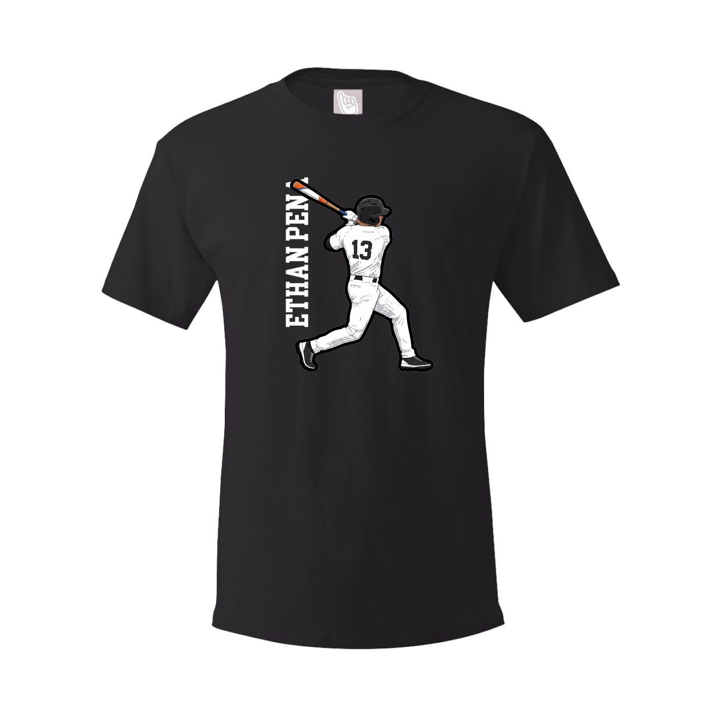 Tee — Name Vertical in Black
