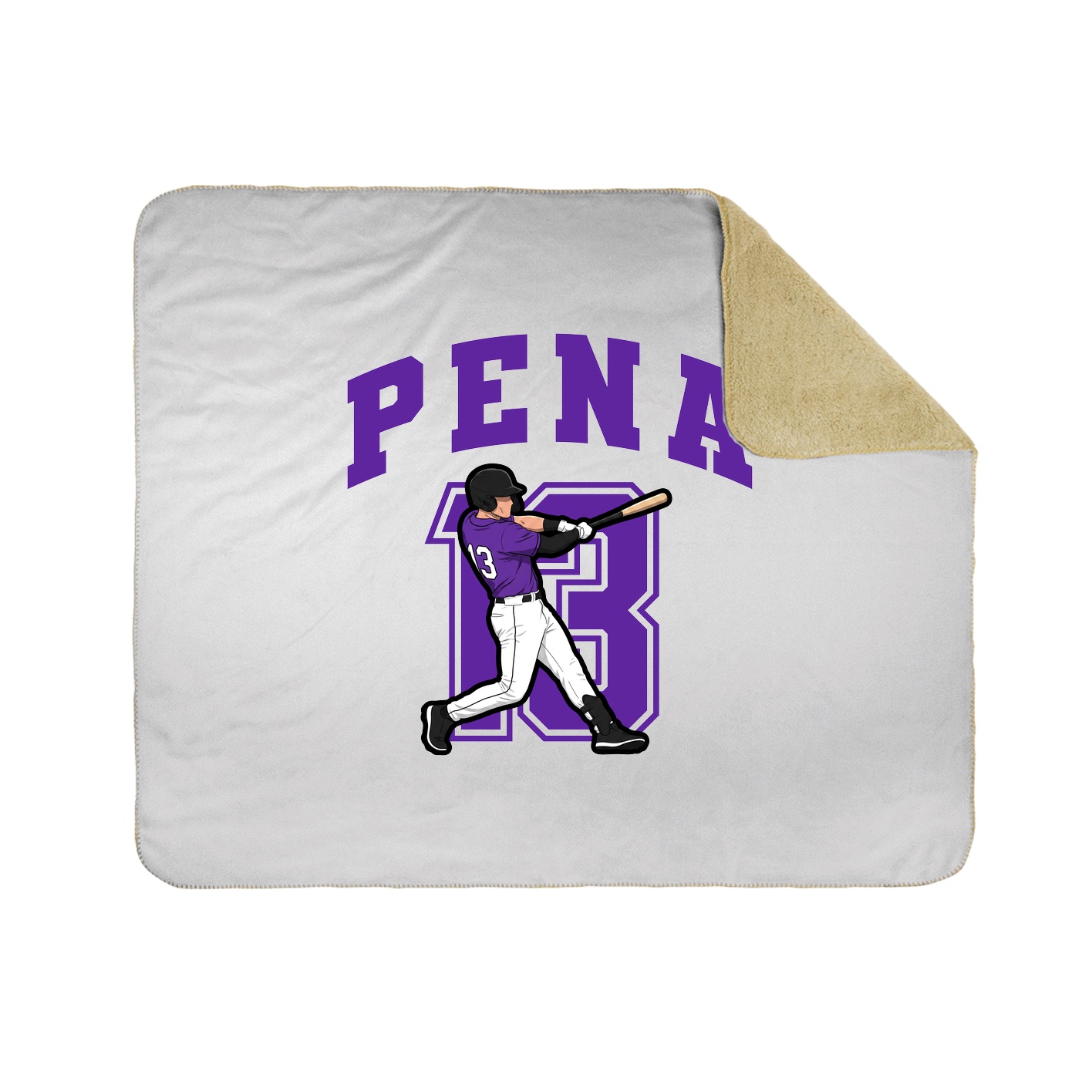 Throw Blanket — Number in White