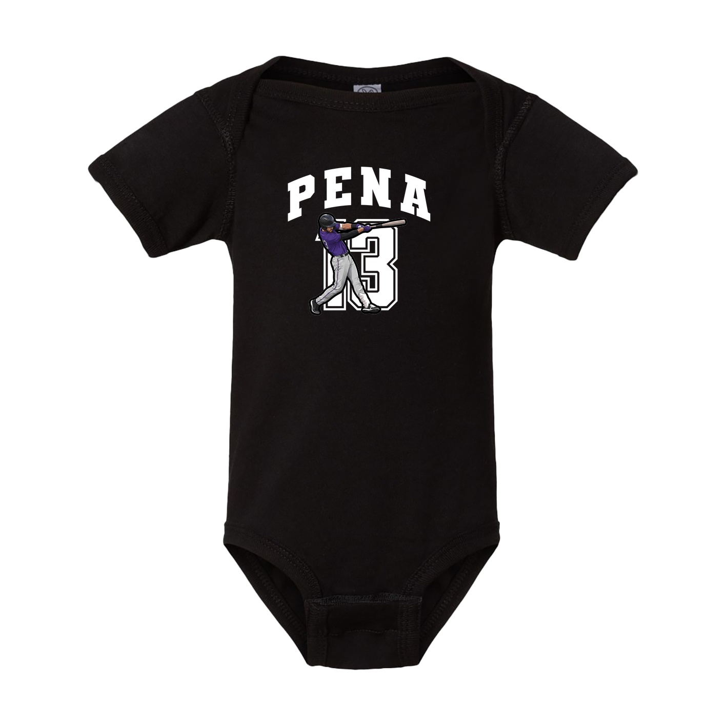 Baby Onesie — Number in Black