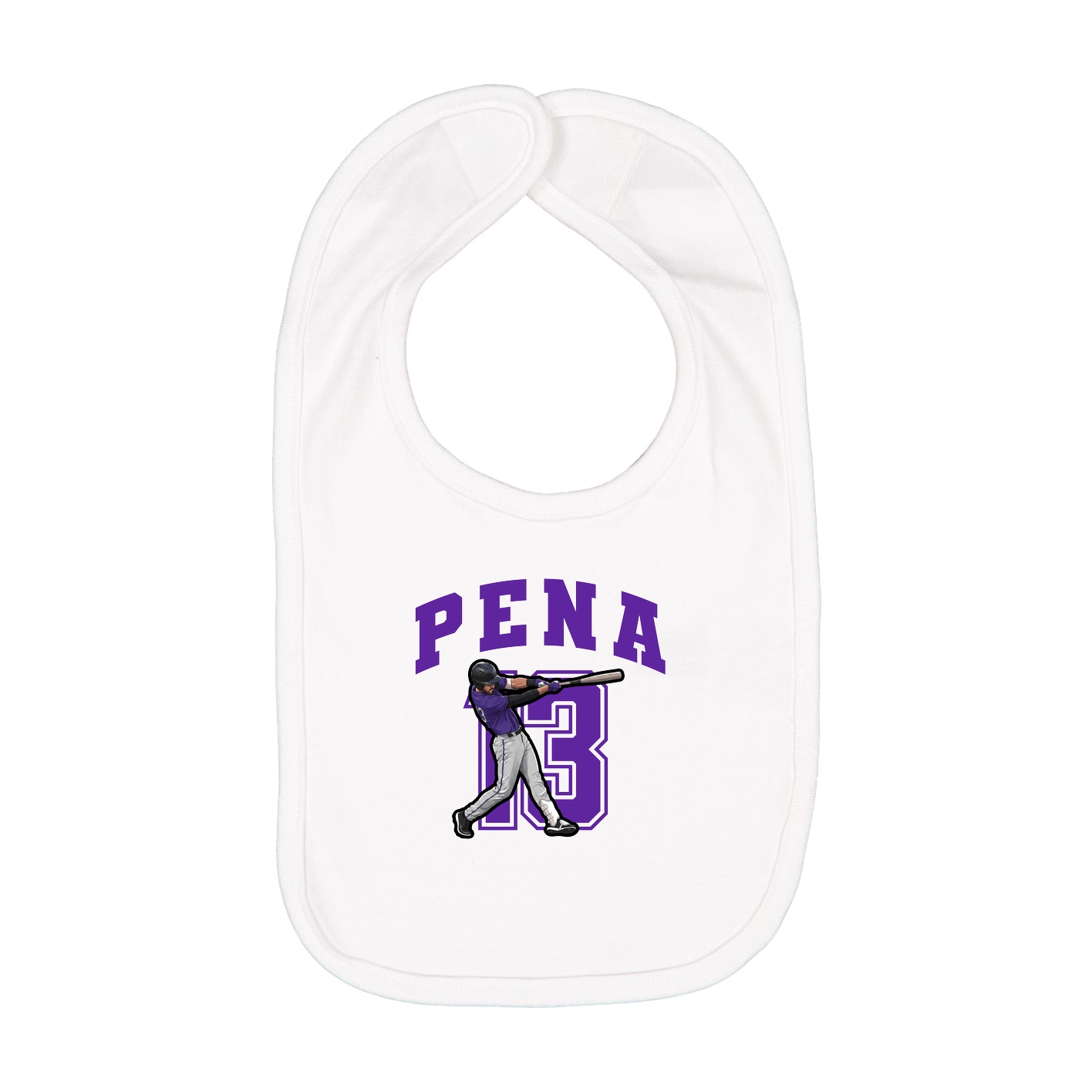 Infant Bib — Number in White