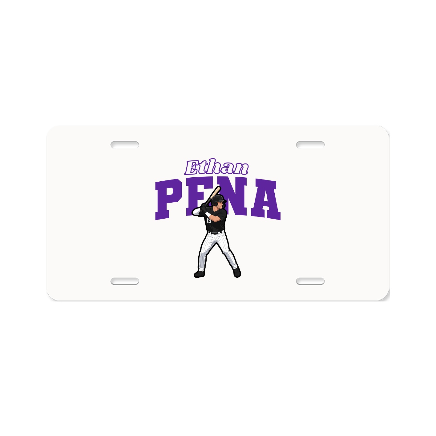 License Plate — Name Arch in Classic