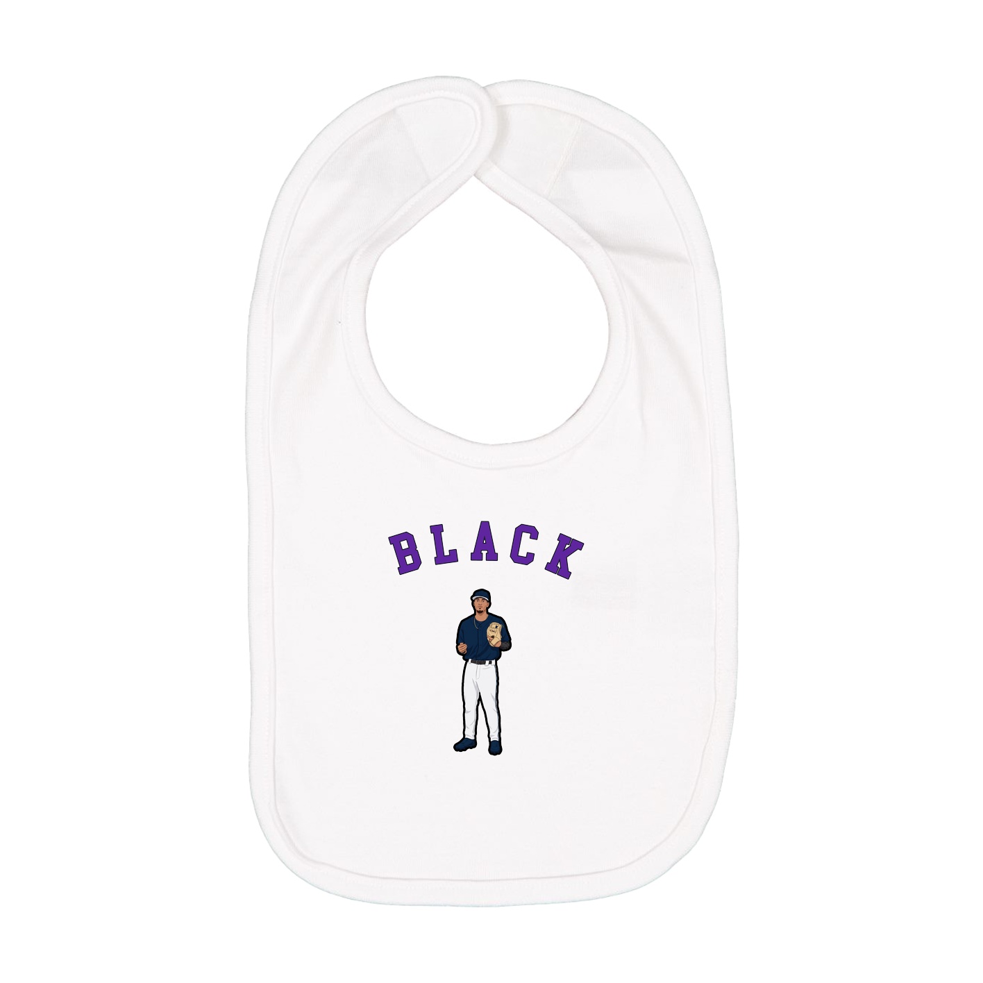 Infant Bib — Shirsey Arch in White