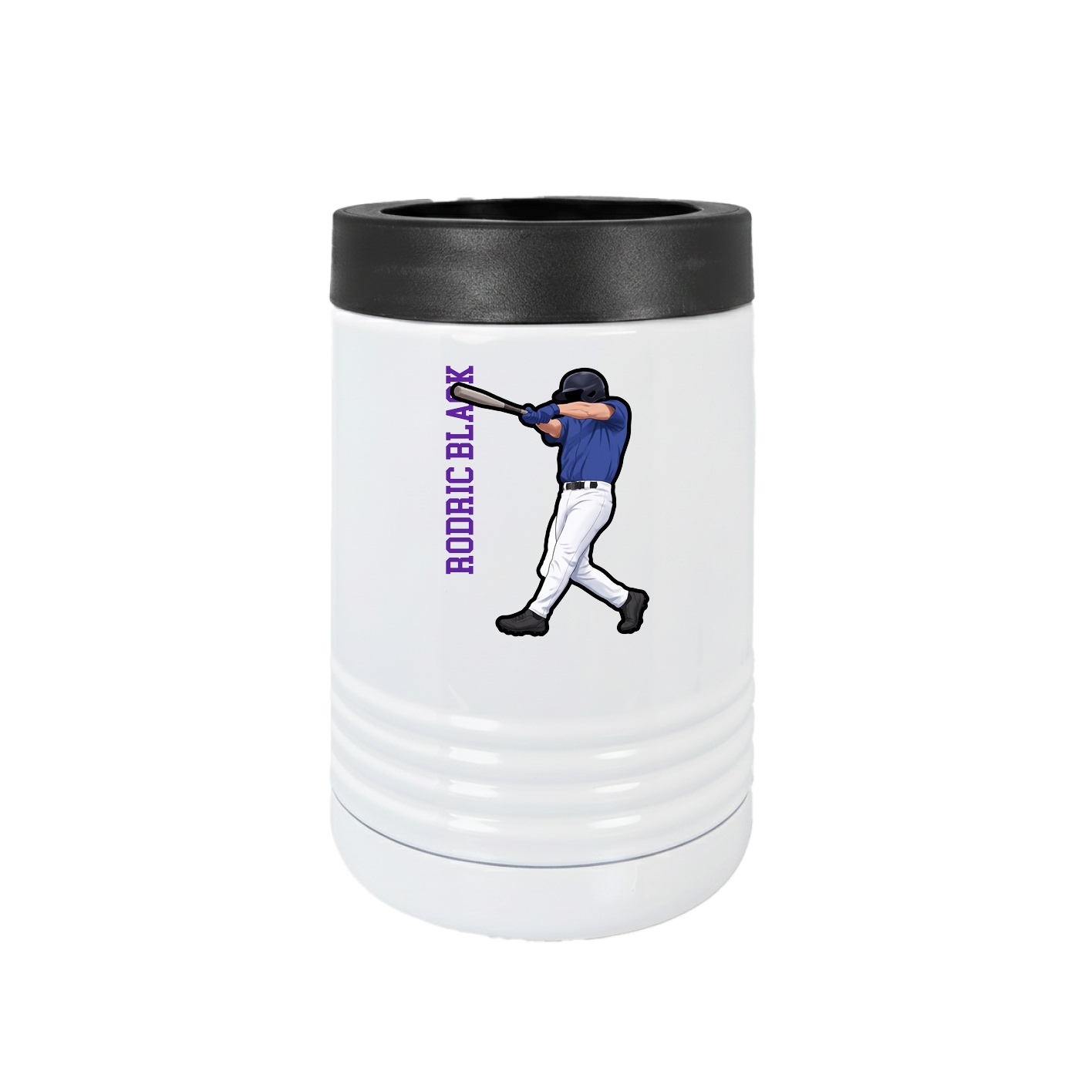 Beverage Holder — Name Vertical in White