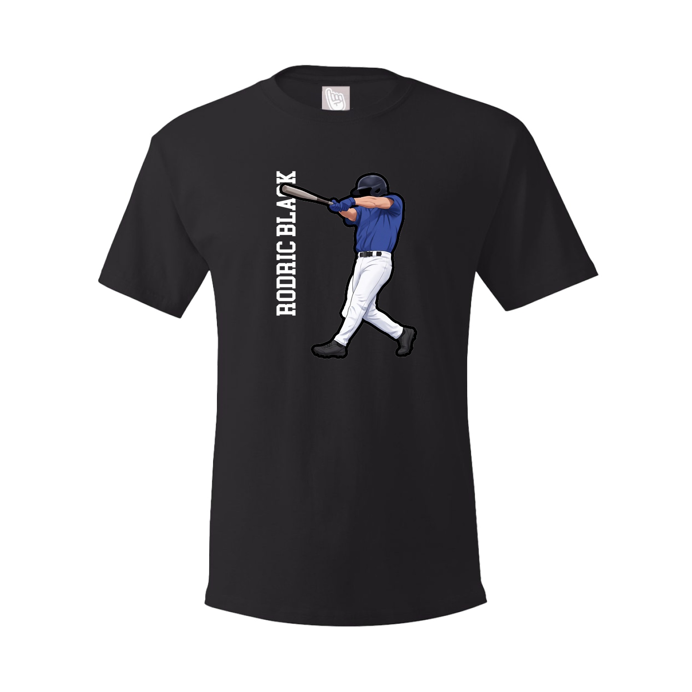 Youth Tee — Name Vertical in Black