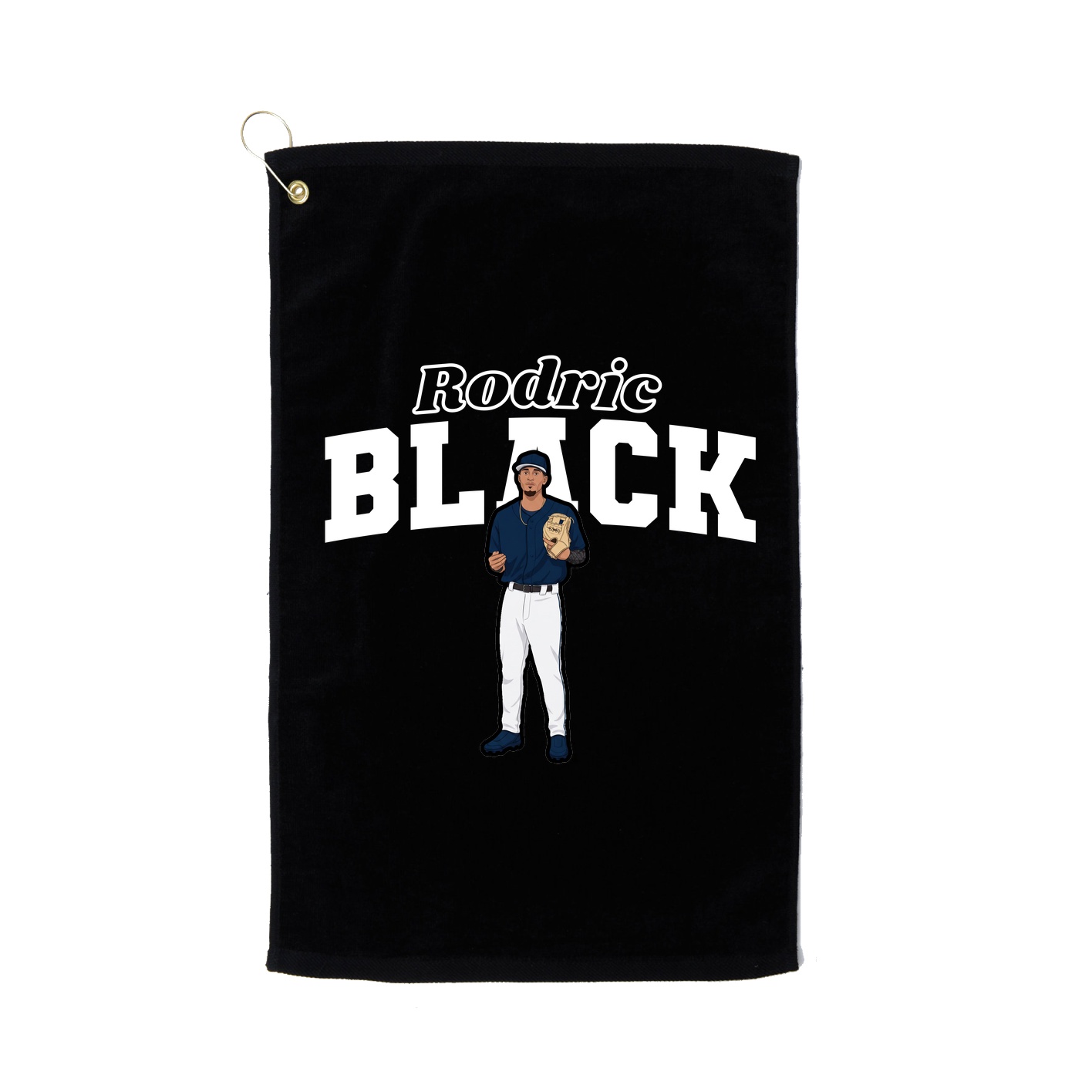 Golf Towel — Name Arch in Black