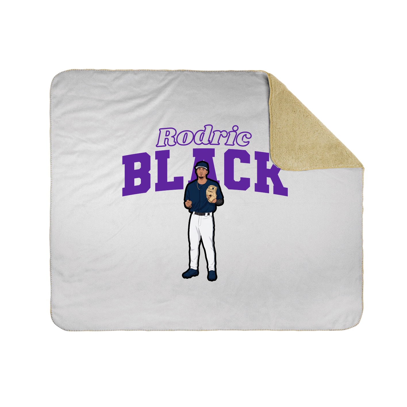 Throw Blanket — Name Arch in White