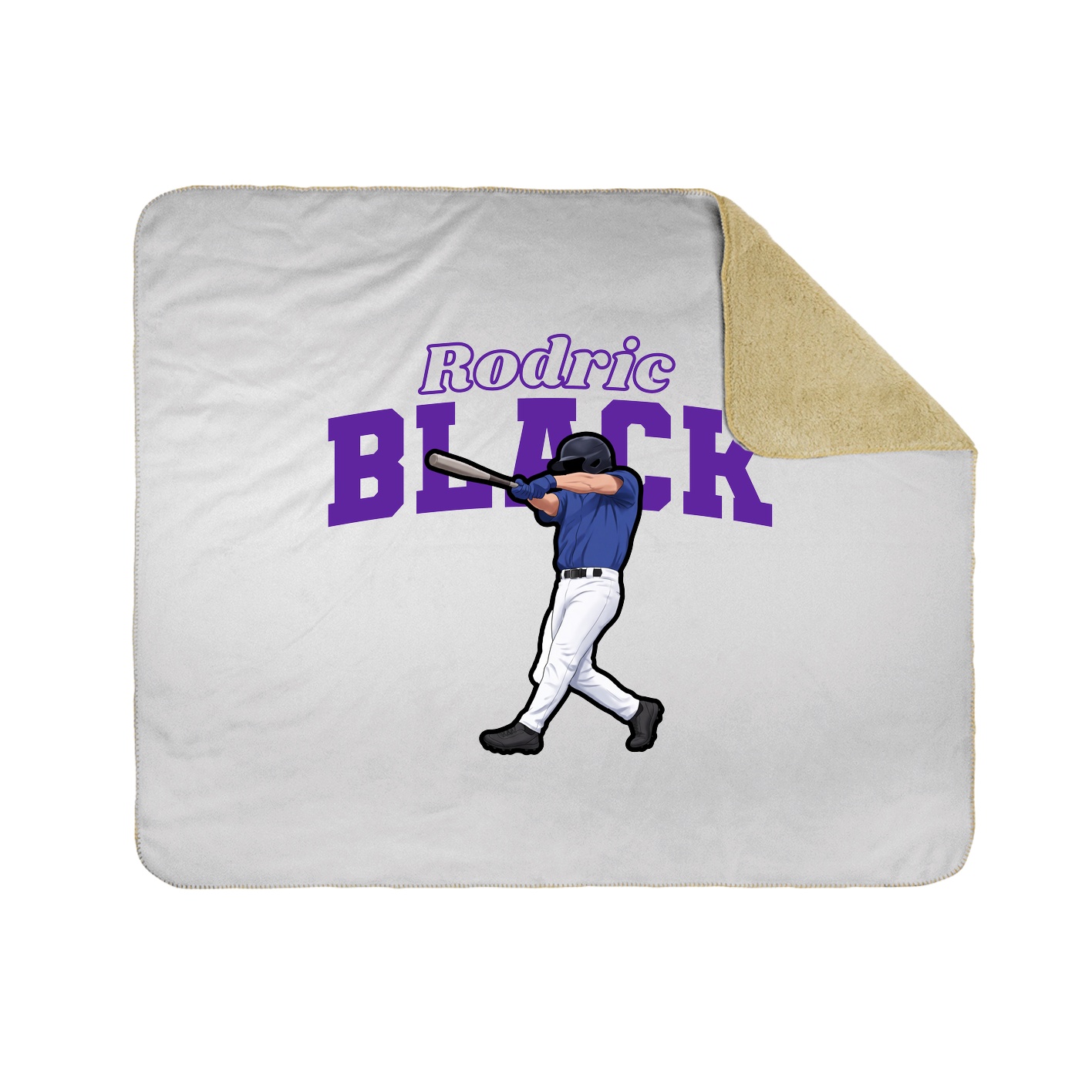 Throw Blanket — Name Arch in White