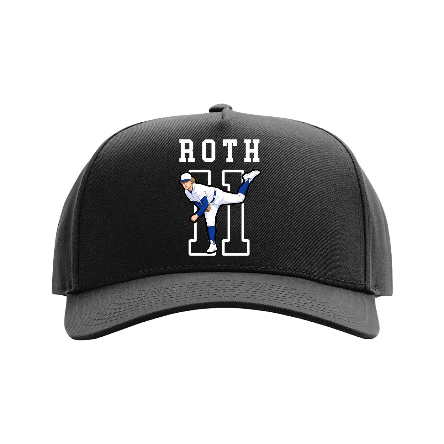 Full Fabric Five-Panel Champ Cap — Shirsey in Black