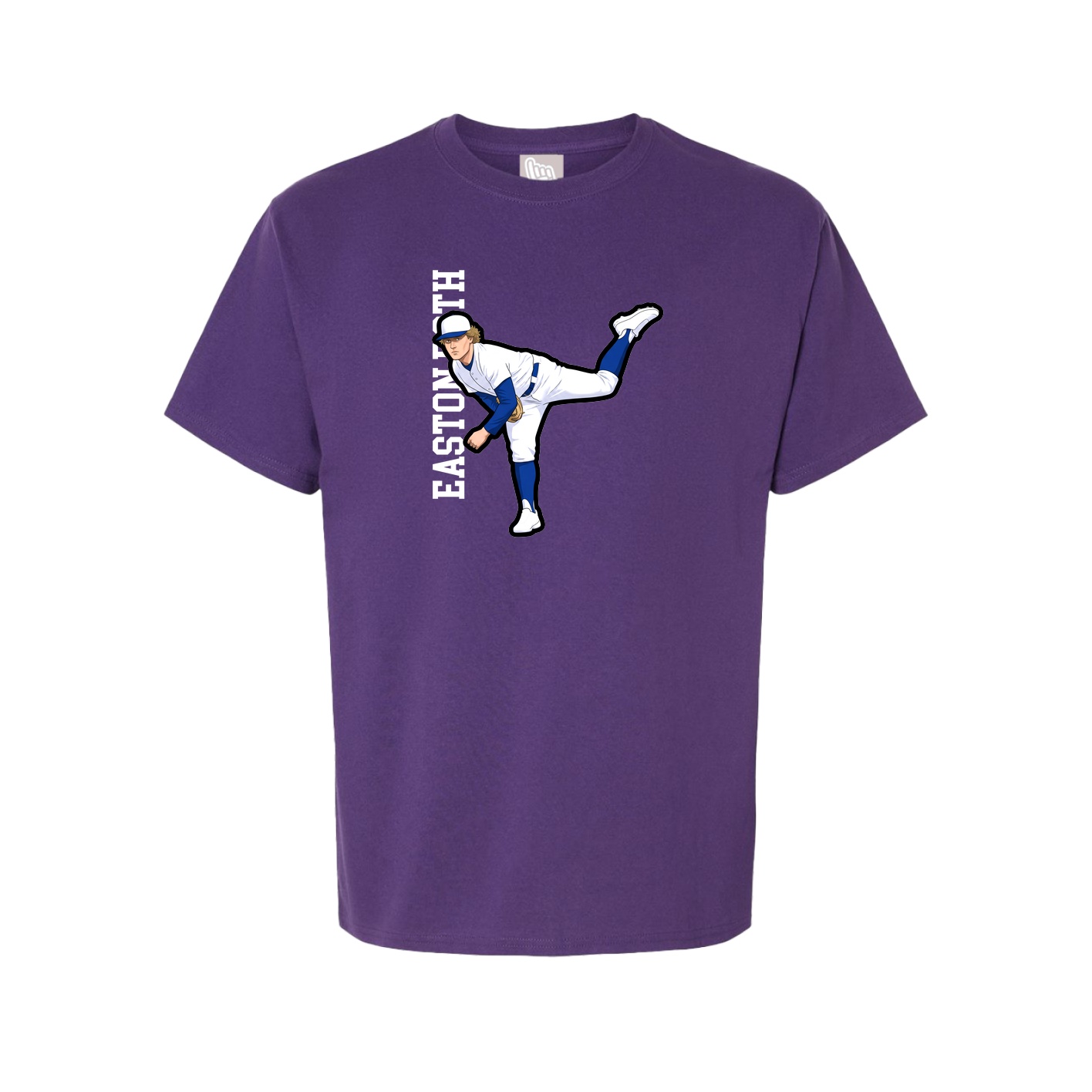 Tee — Name Vertical in Purple