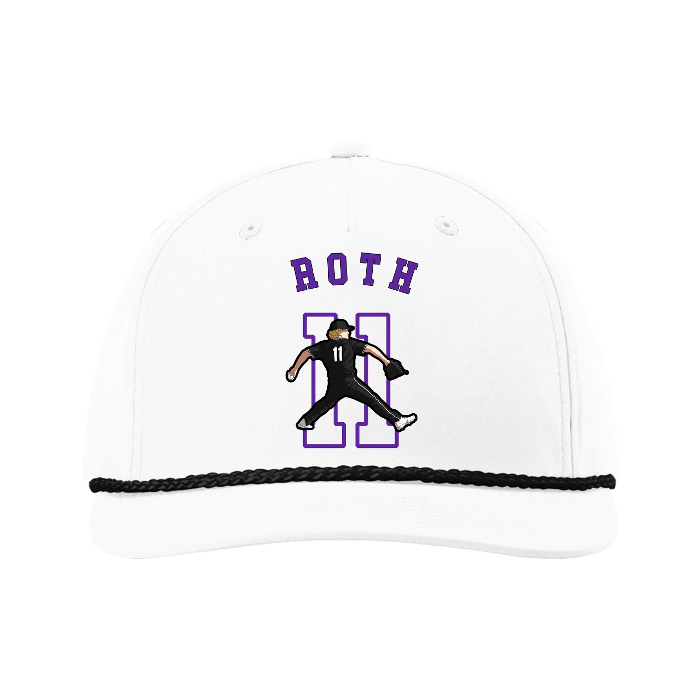 Five-Panel Classic Rope Cap — Shirsey Arch in White