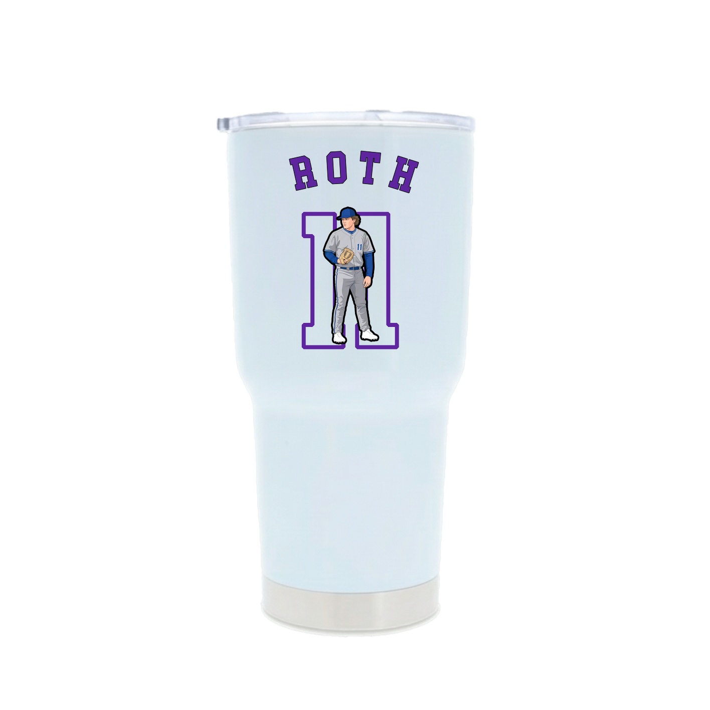 30oz Stainless Steel Tumbler — Shirsey Arch in White