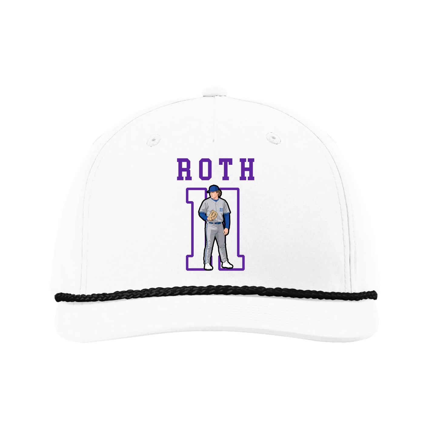 Five-Panel Classic Rope Cap — Shirsey in White