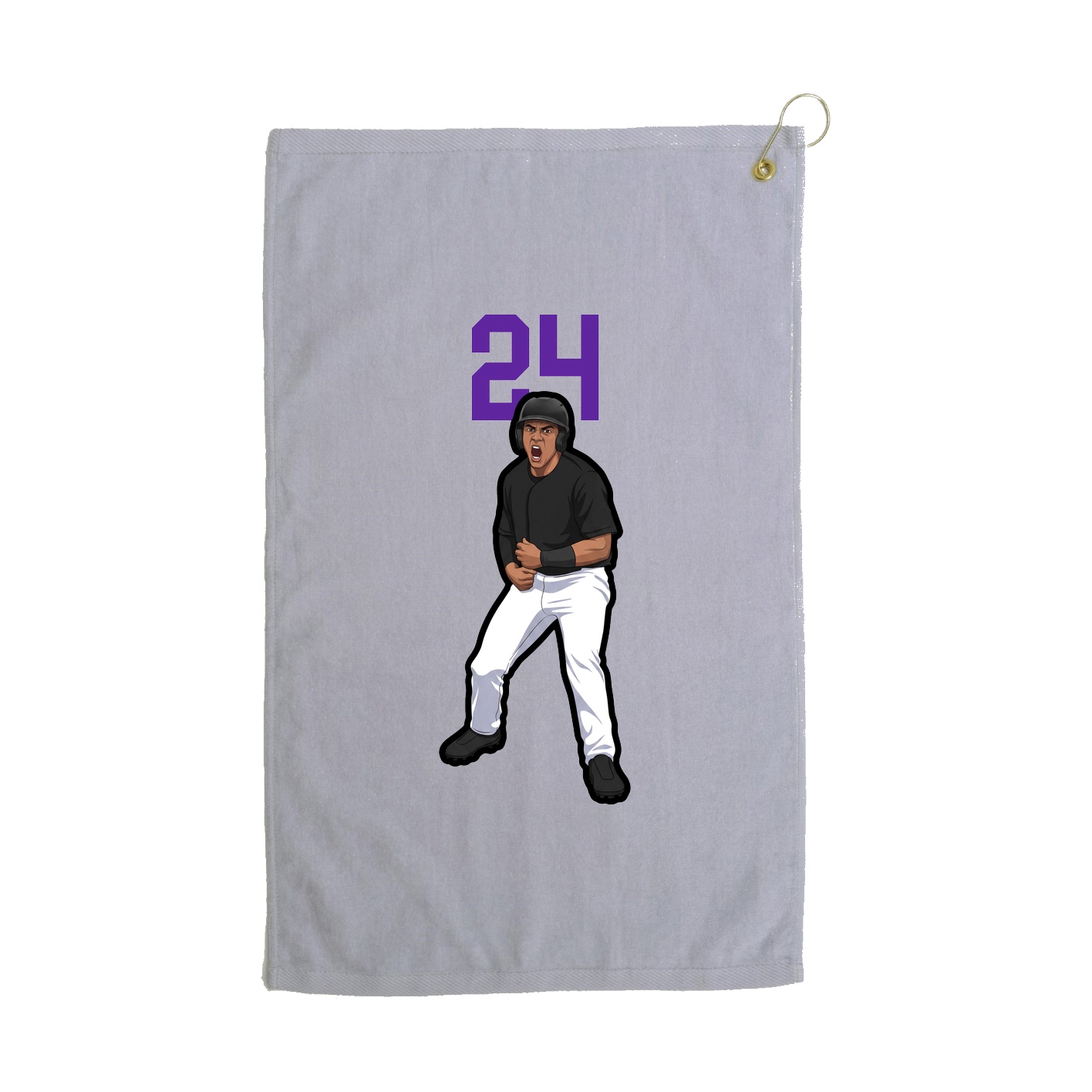 Golf Towel — Number Top in Grey