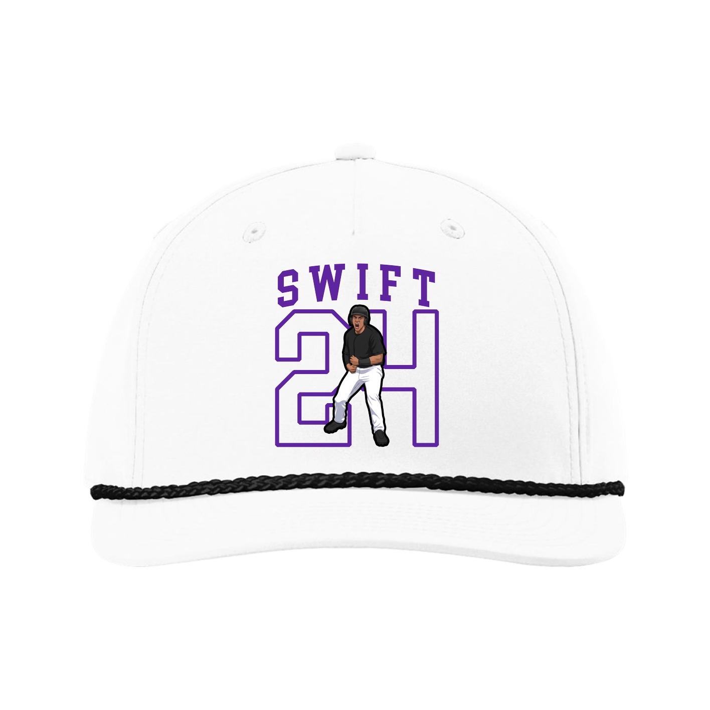Five-Panel Classic Rope Cap — Shirsey in White