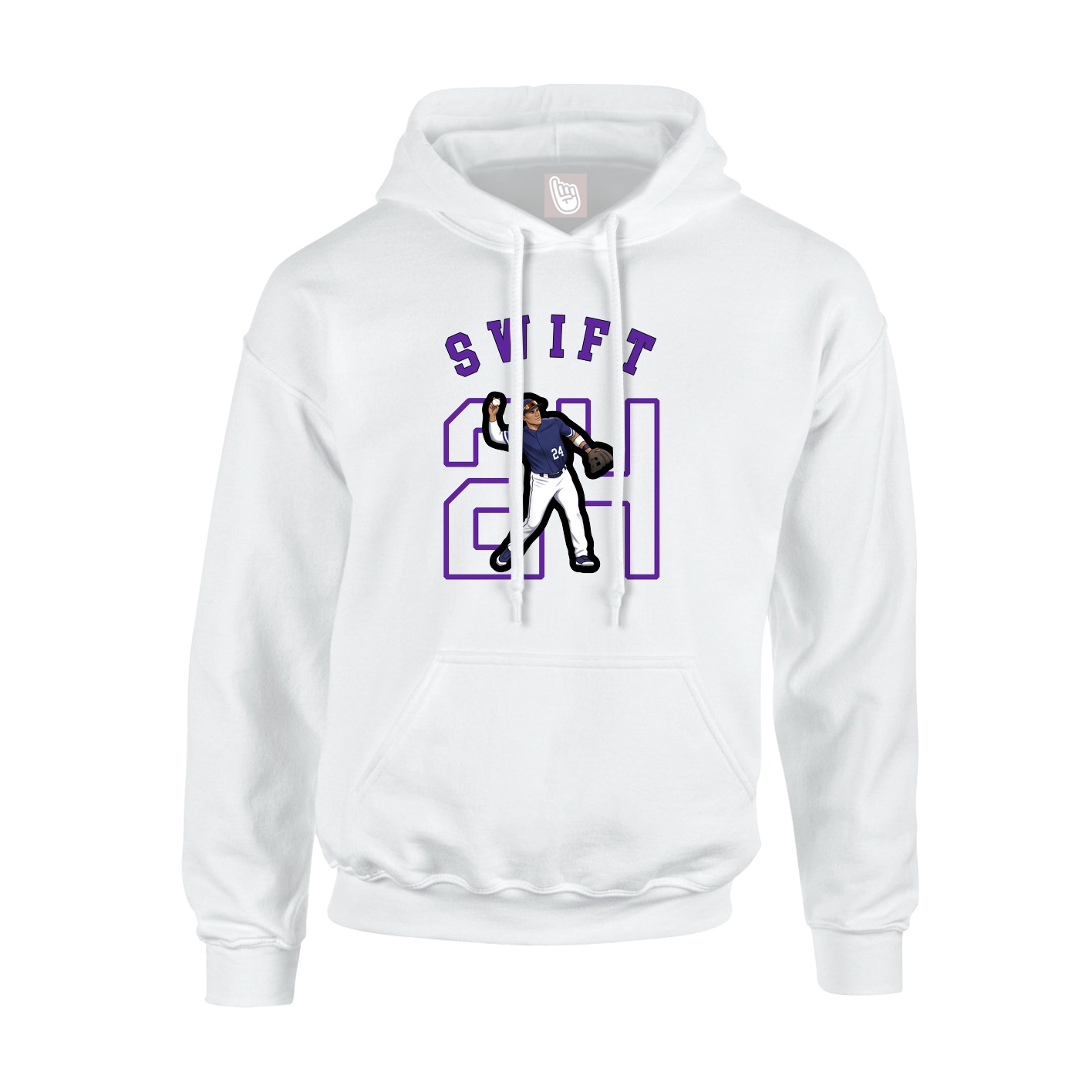 Hoodie — Shirsey Arch in White