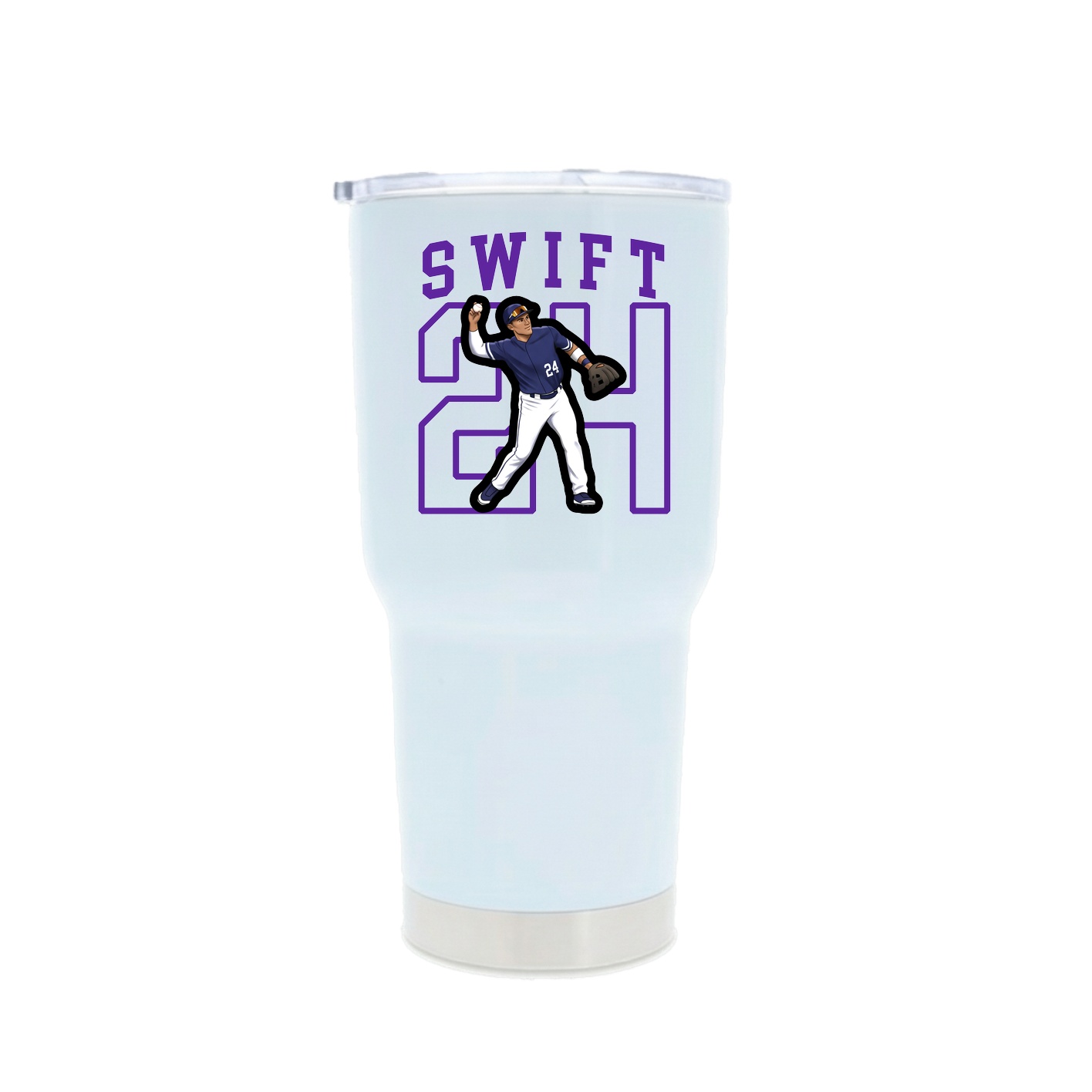 30oz Stainless Steel Tumbler — Shirsey in White