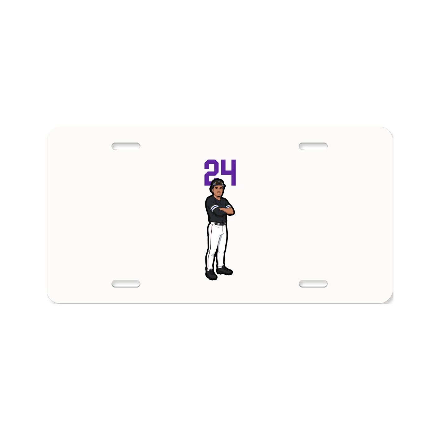 License Plate — Number Top in Classic