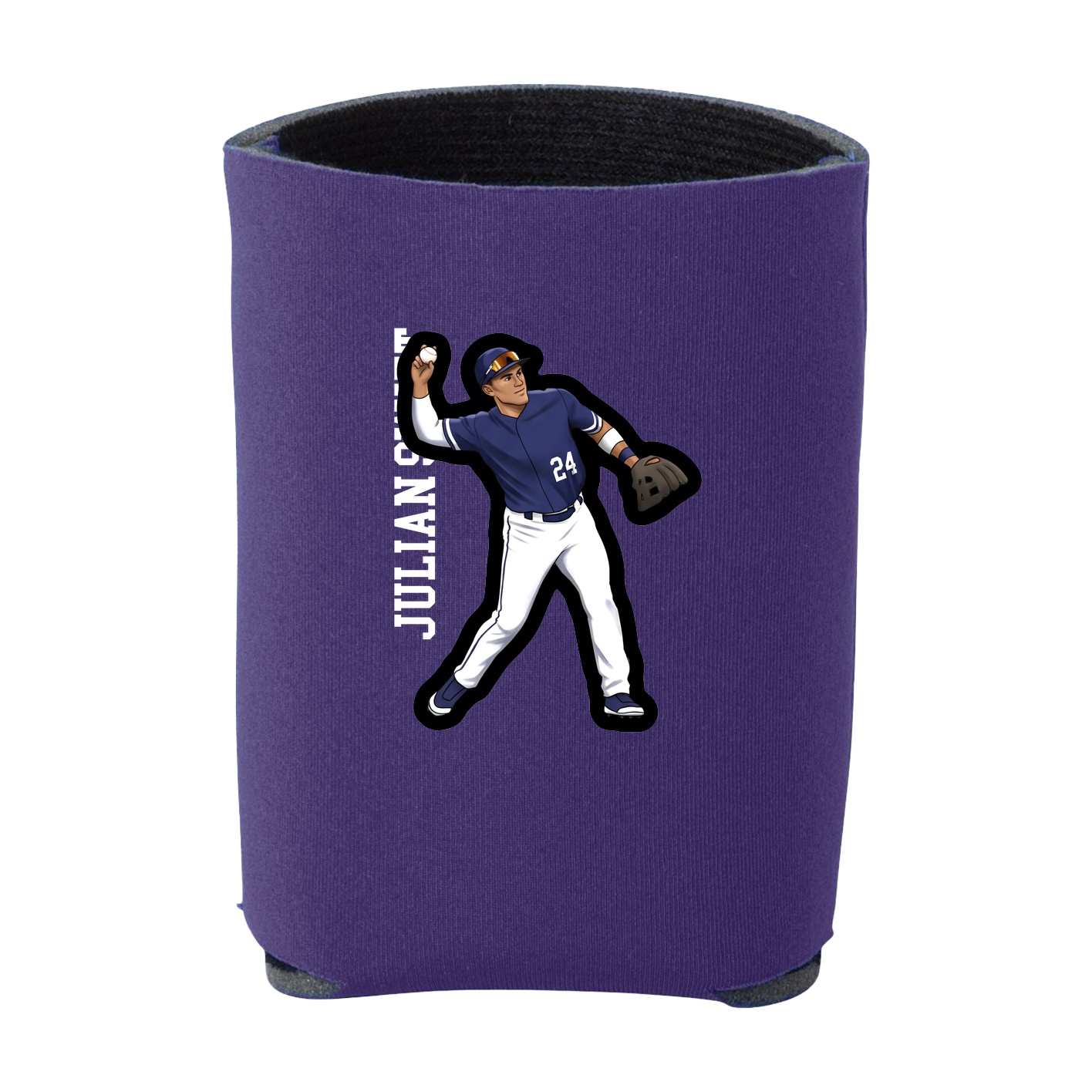 Can Holder — Name Vertical in Purple