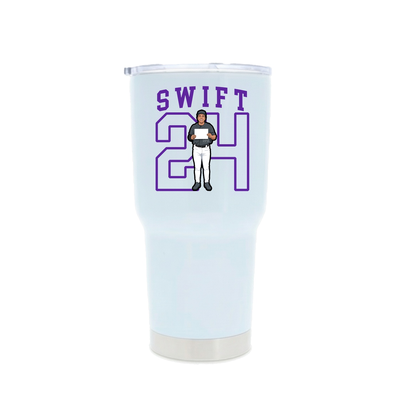 30oz Stainless Steel Tumbler — Shirsey in White