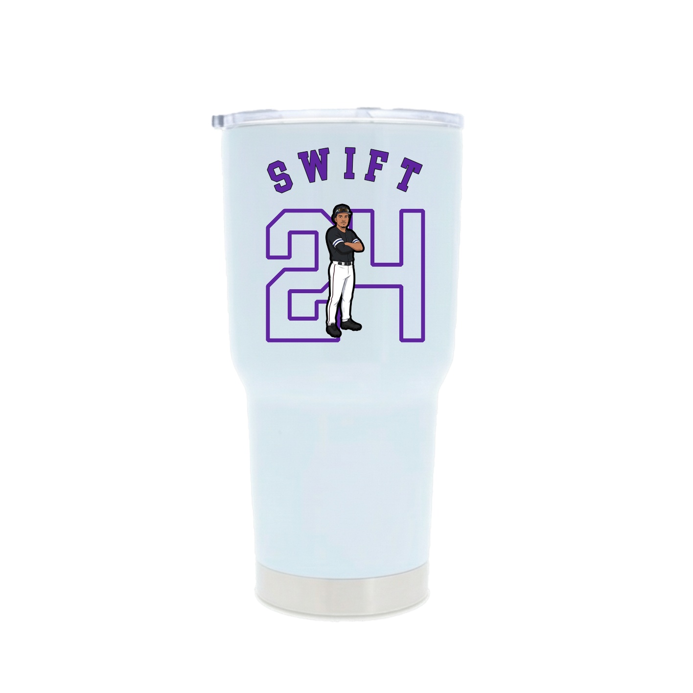 30oz Stainless Steel Tumbler — Shirsey Arch in White