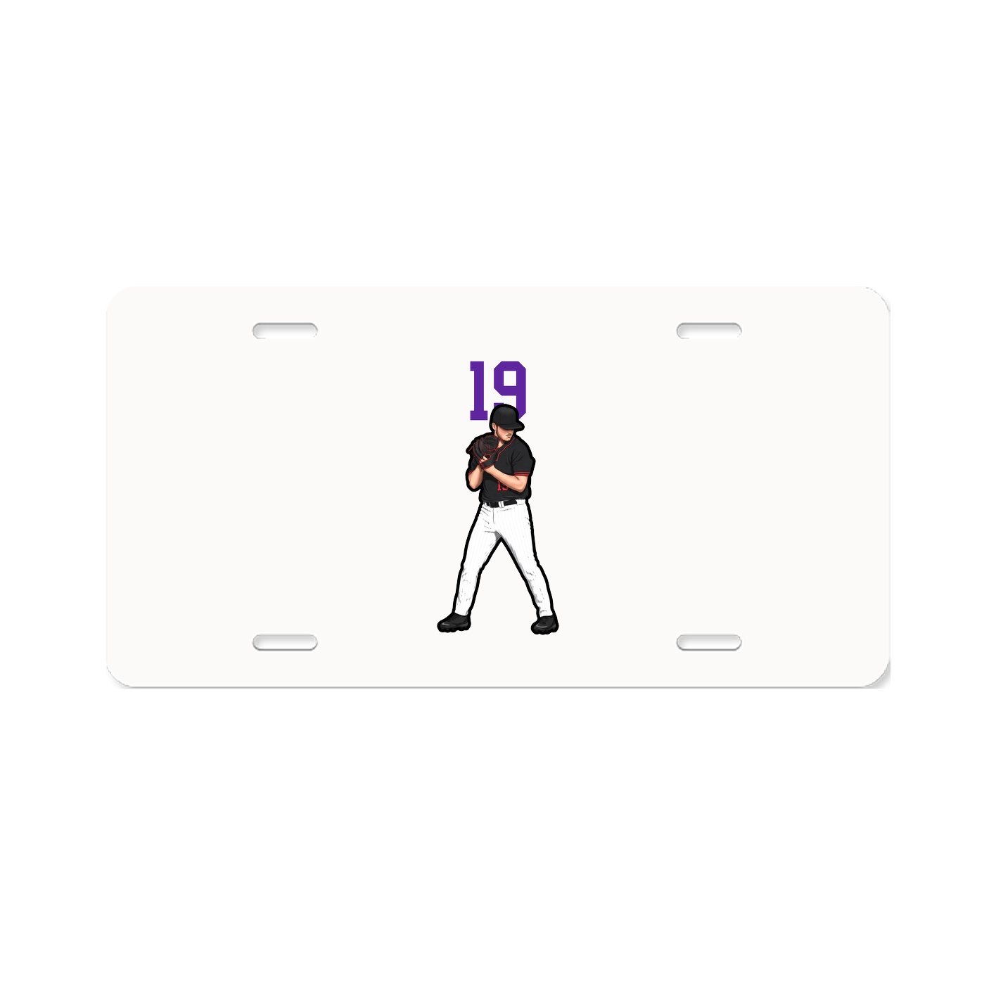 License Plate — Number Top in Classic