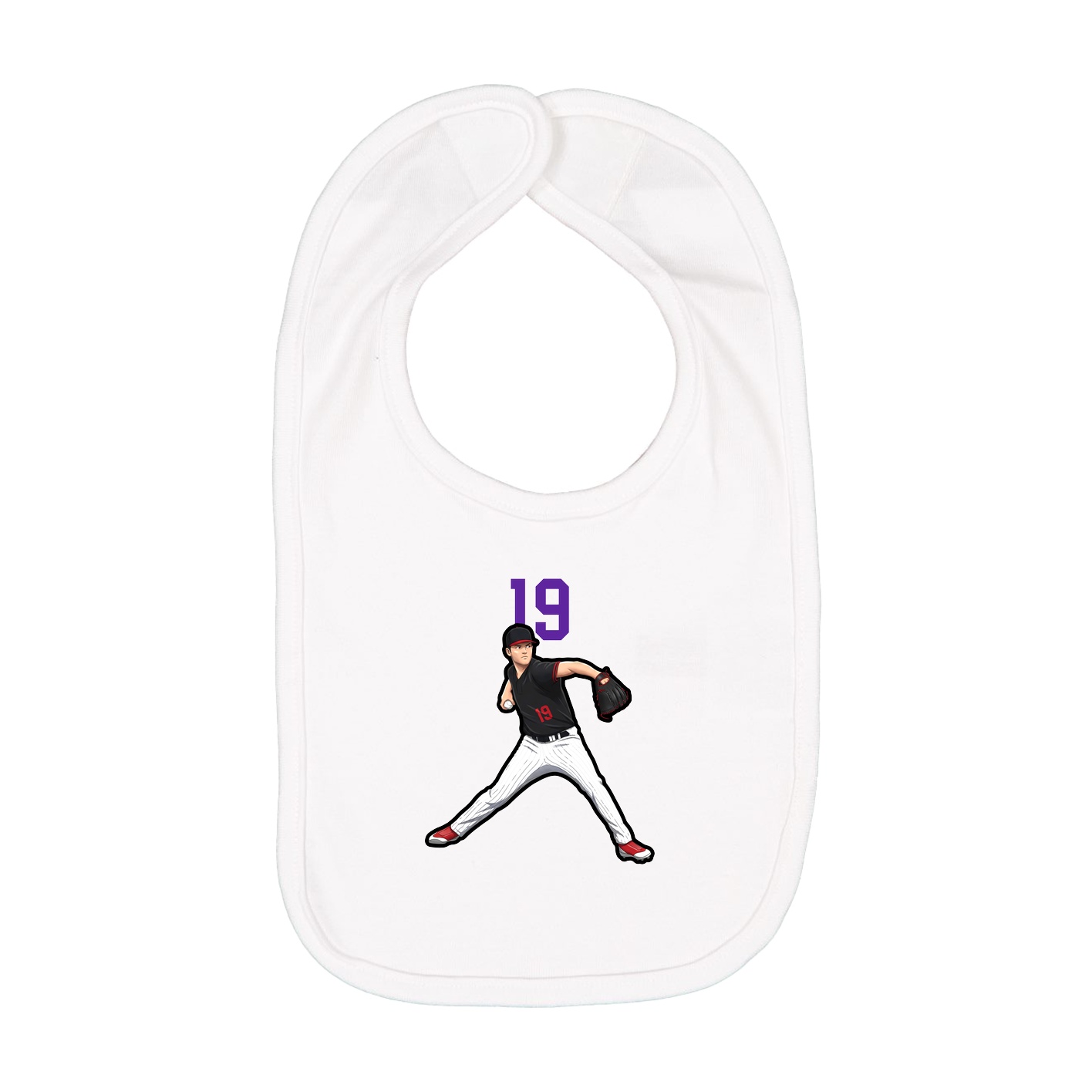 Infant Bib — Number Top in White