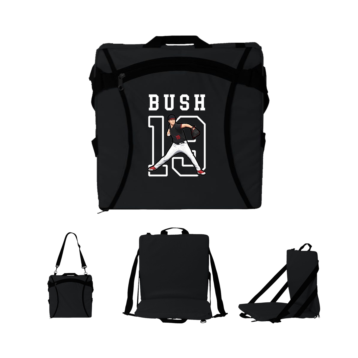 Folding Stadium Seat — Shirsey in Black