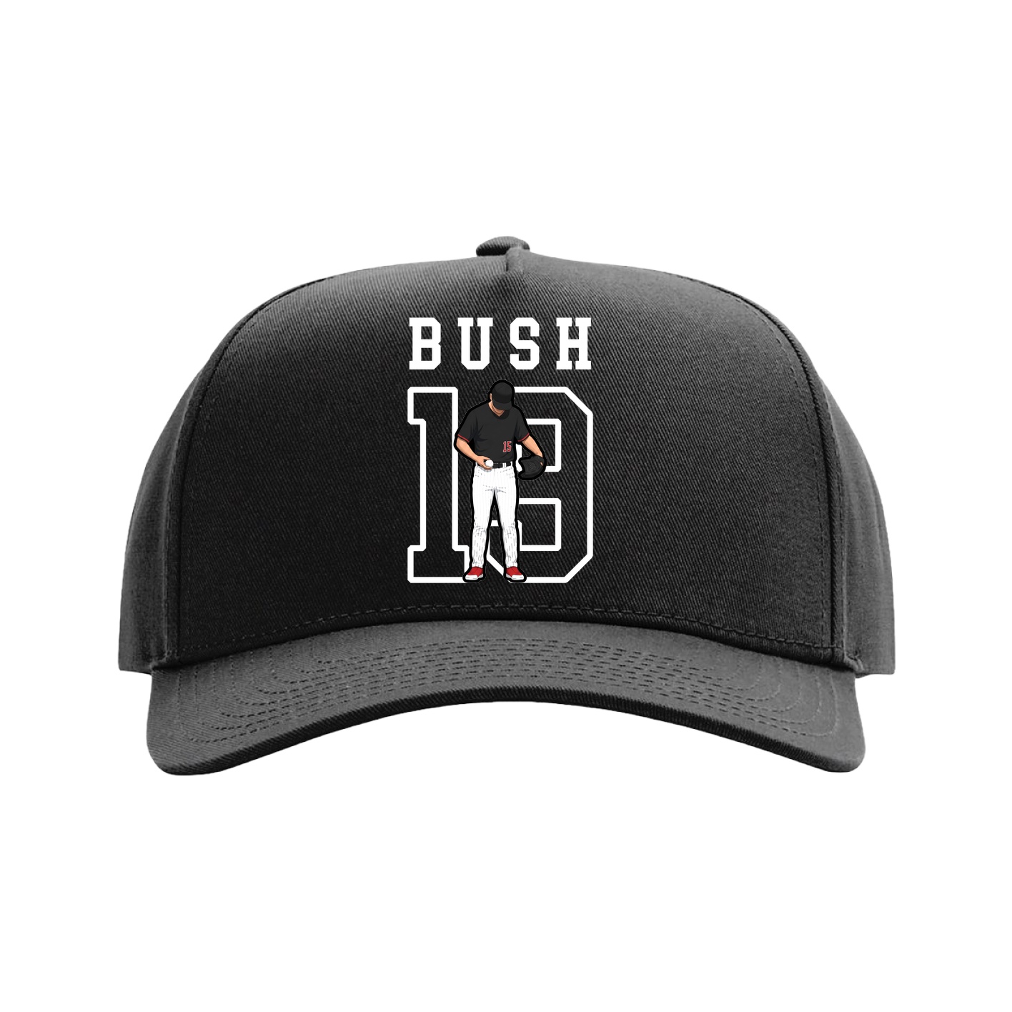 Full Fabric Five-Panel Champ Cap — Shirsey in Black
