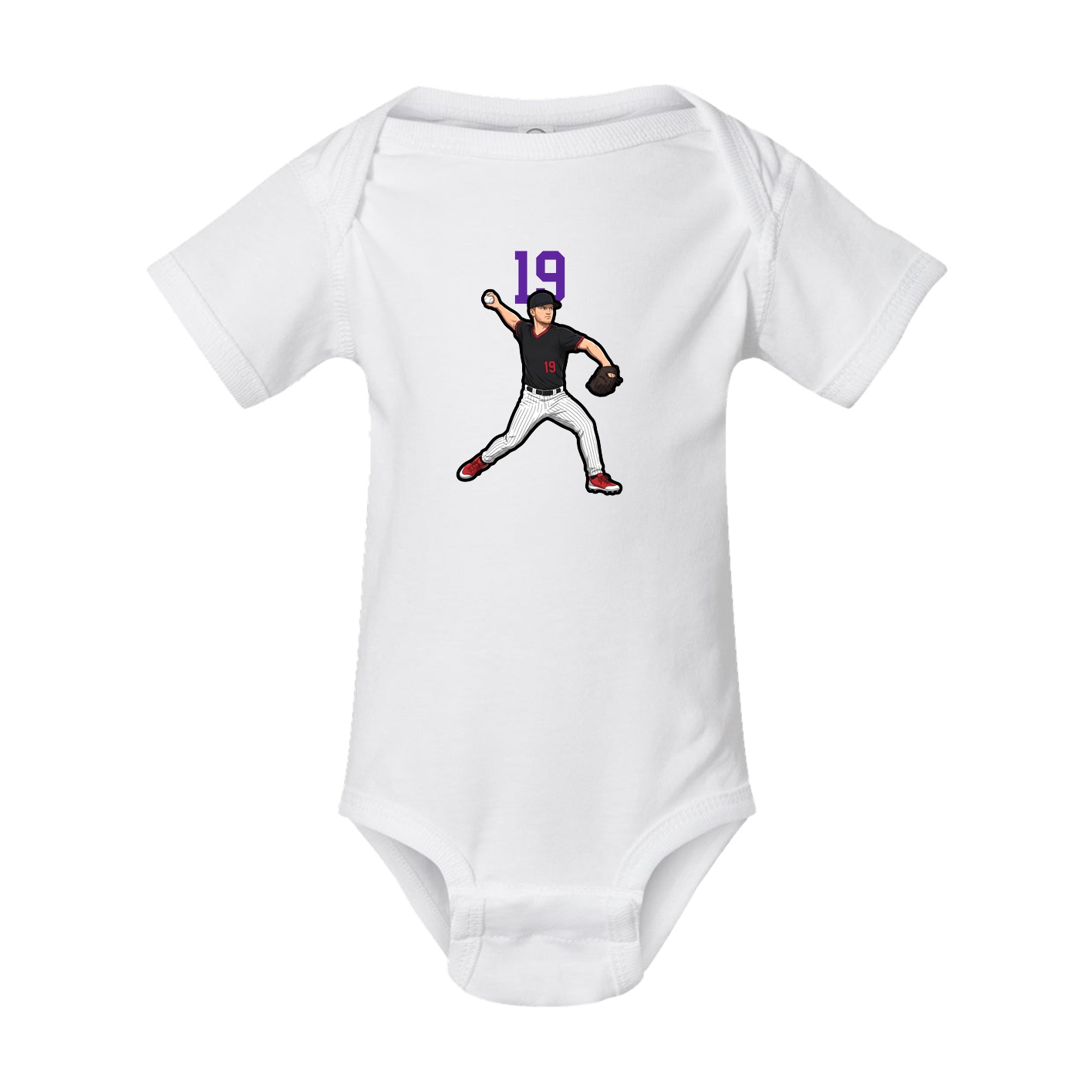 Baby Onesie — Number Top in White